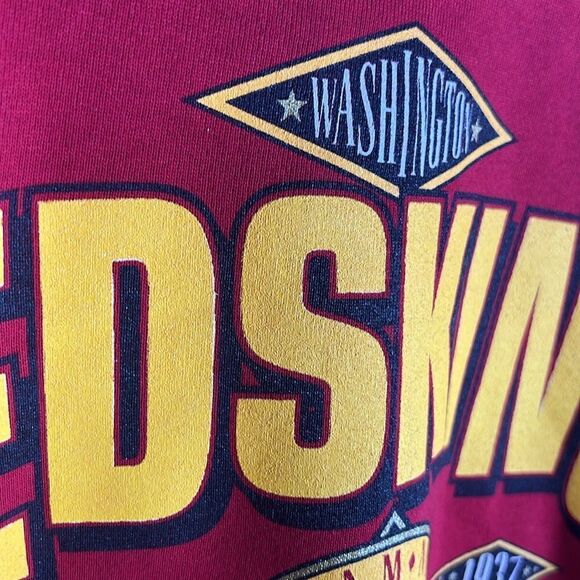 🔥🏈 “NWT” Vintage WASHINGTON REDSKINS Nutmeg RARE Crewneck Sweatshirt - Sz Lg - Picture 6 of 11